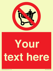 Custom No Climbing on Trolley Sign